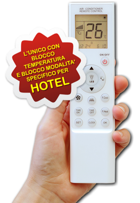 Telecomando condizionatore con blocco temperatura